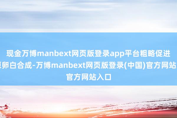 现金万博manbext网页版登录app平台粗略促进胶原卵白合成-万博manbext网页版登录(中国)官方网站入口