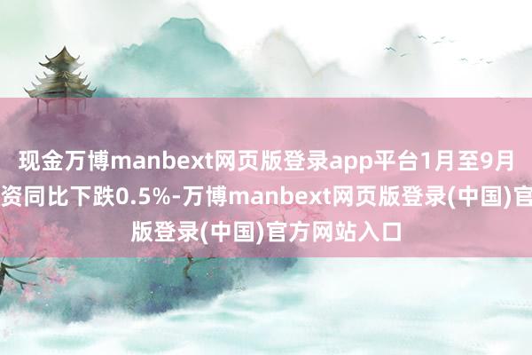 现金万博manbext网页版登录app平台1月至9月固定财富投资同比下跌0.5%-万博manbext网页版登录(中国)官方网站入口